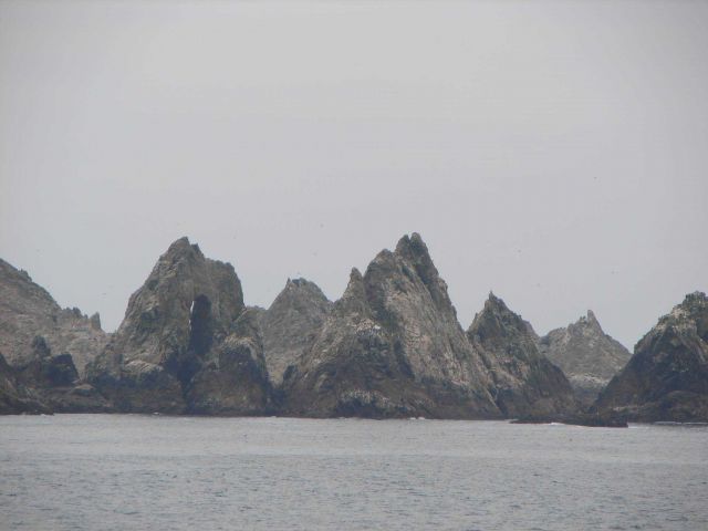 The rock formations known as the Devil's Teeth at the Farallon Islands. Picture