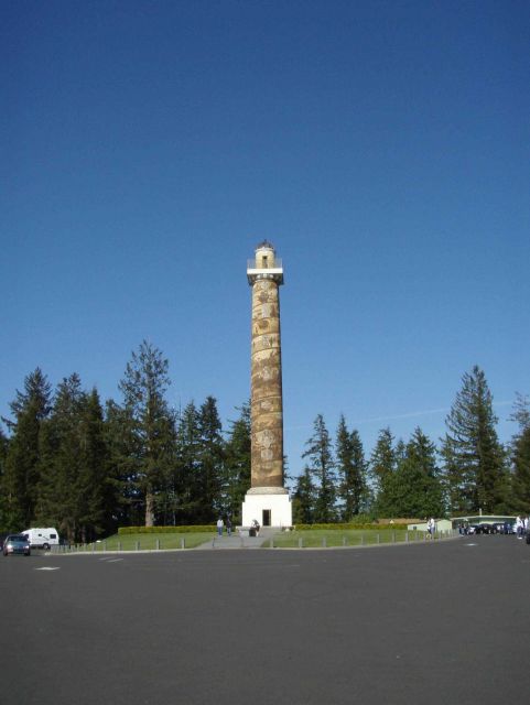 The Astoria Column o n Coxcomb Hill depicts the history of Astoria. Picture