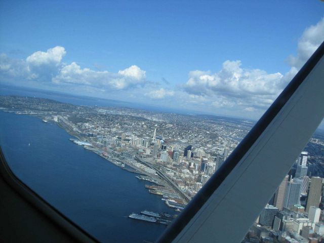 Aerial view of Seattle waterfront. Picture