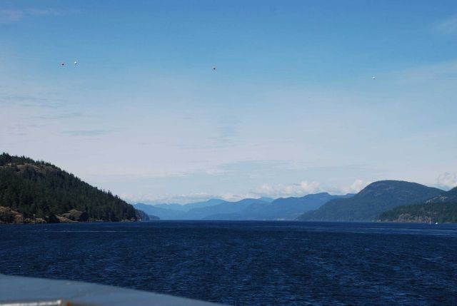 Looking up Seymour Narrows, British Columbia. Picture