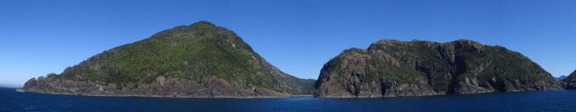 A view of Tasu Narrows, Queen Charlotte Island, British Columbia. Picture