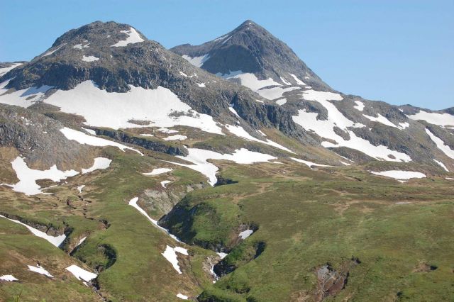 Scenes on a hike to Pyramid Mountain. Picture