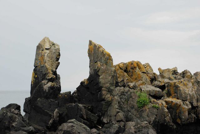 The Pillars of Hercules? - not really, just a unique rock formation on a Dutch Harbor beach. Picture