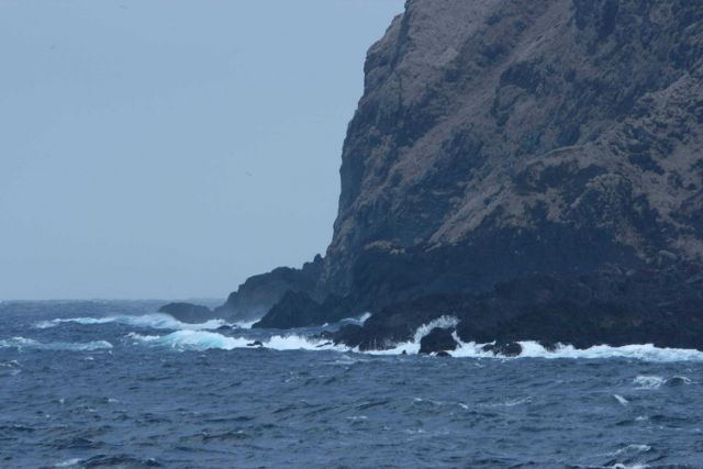A rugged coastline in the Islands of the Four Mountains. Picture