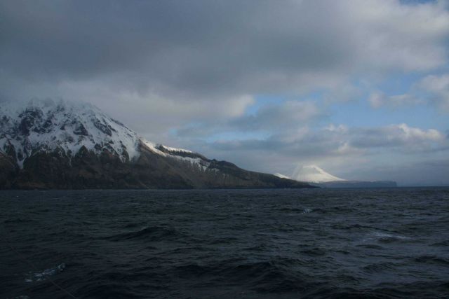 A view in the Islands of the Four Mountains. Picture