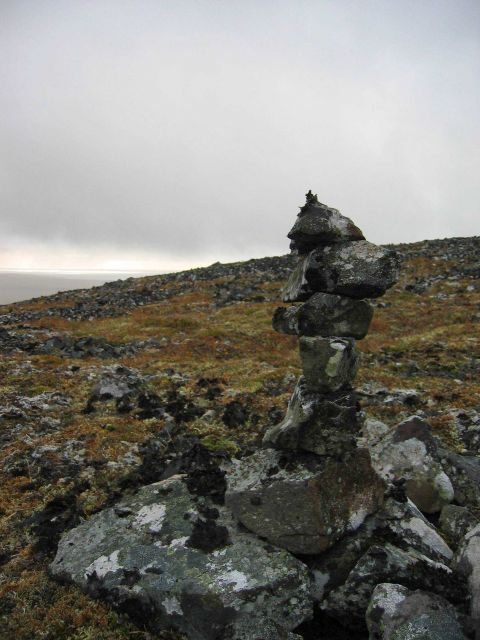 A rock cairn erected by a previous visitor to St Picture