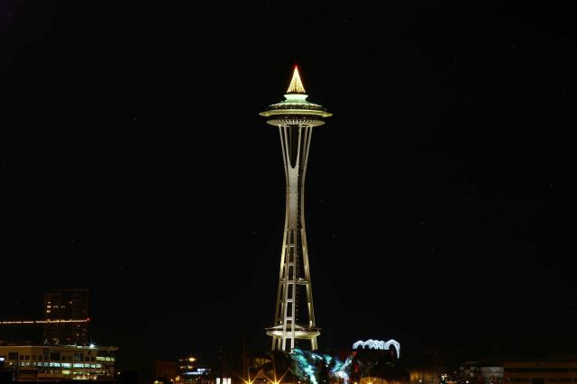 The Space Needle at night. Picture