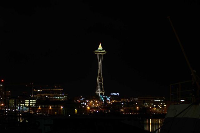The Space Needle at night. Picture