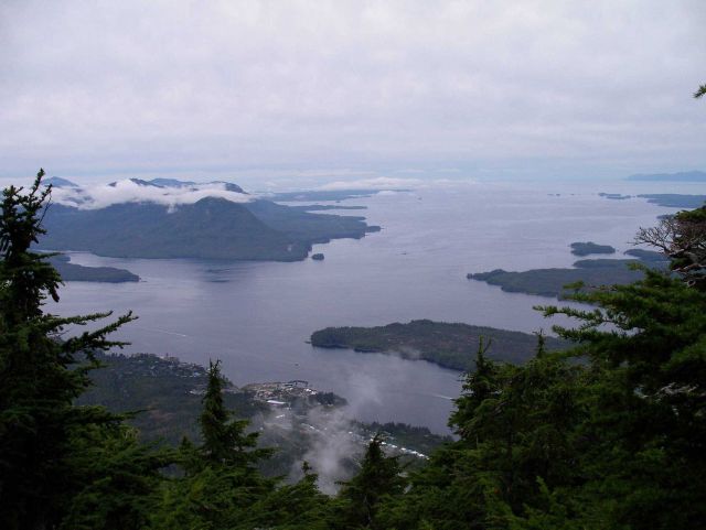 A view of Ketchikan from above. Picture