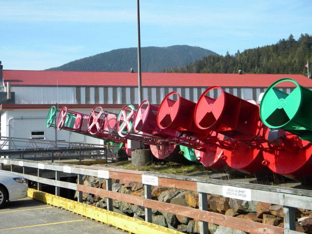 Buoys at Coast Guard Base Ketchikan. Picture