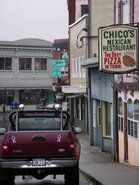 The best pizza in town in Ketchikan. Picture