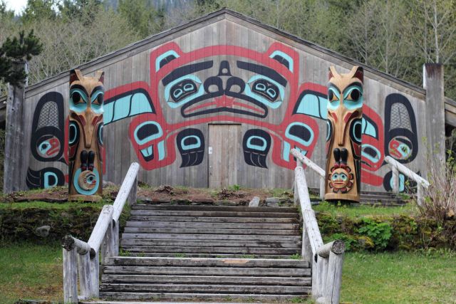 The Saxman Beaver Clan House of the Tlingit Indians. Picture