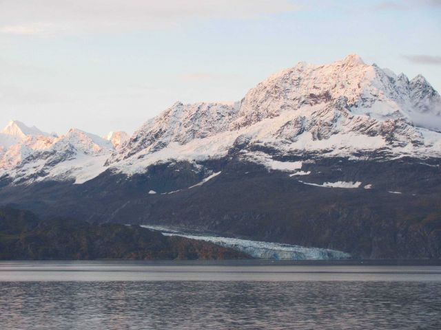 A glacier debouching in Glacier Bay. Picture
