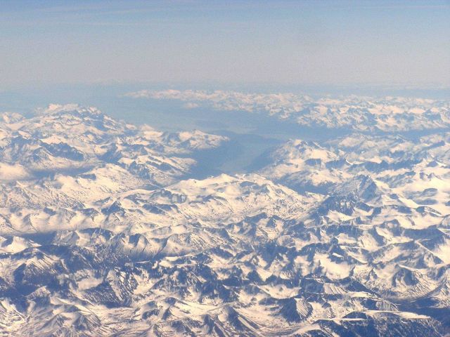 Flying over the coast ranges of SE Alaska. Picture