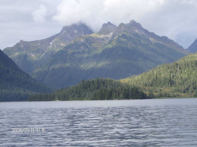 Maginificent mountain scenery at Port Gravina. Picture