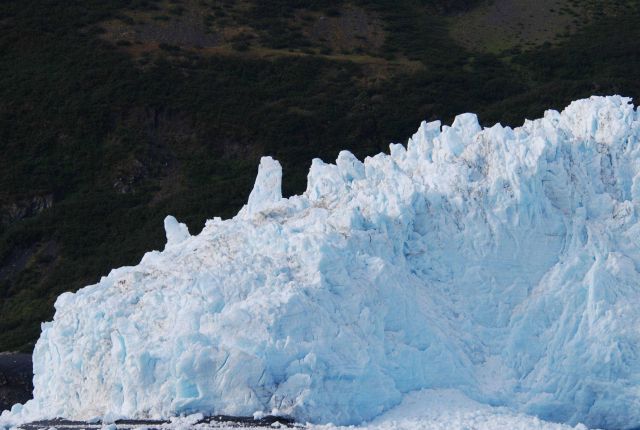 Southwest edge of Aialik Glacier terminus. Picture