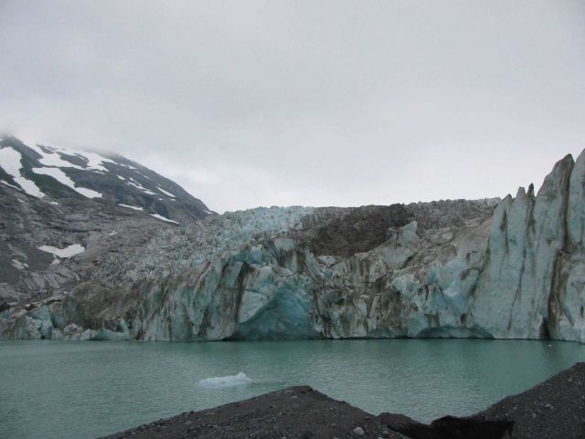Hallo Glacier terminus on a small glacial lake across Shelikof Strait from Kodiak Island. Picture