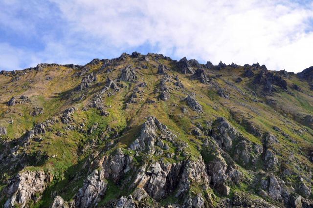 Hill top and blue sky - Little Diomede Island, Alaska Picture