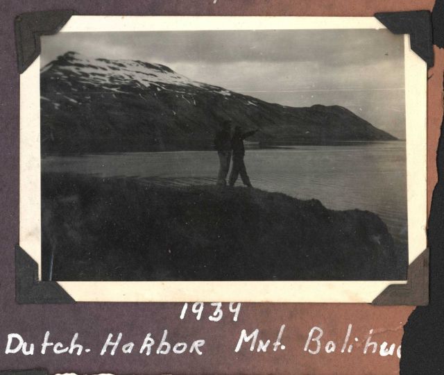 Crew members on Mount Ballyhoo; climbing Ballyhoo is a tradition in the Coast Survey. Picture