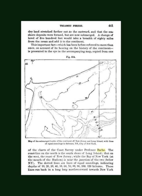 A map of Hudson Canyon reproduced in James Dwight Dana's Manual of Geology, first edition, published in 1862 Picture