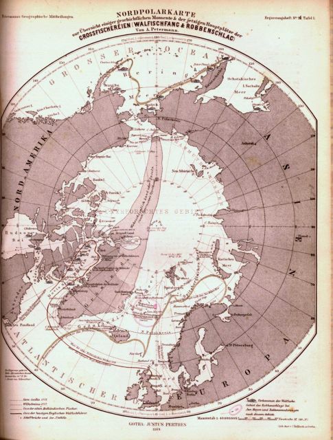 A curious map of the Arctic Ocean showing land extending north from Greenland Picture