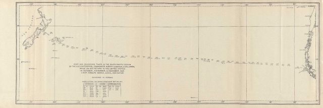 Track of the USS ENTERPRISE across the southern Pacific Ocean in 1885 Picture