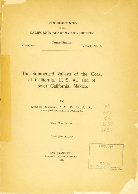 Title page to George Davidson's 