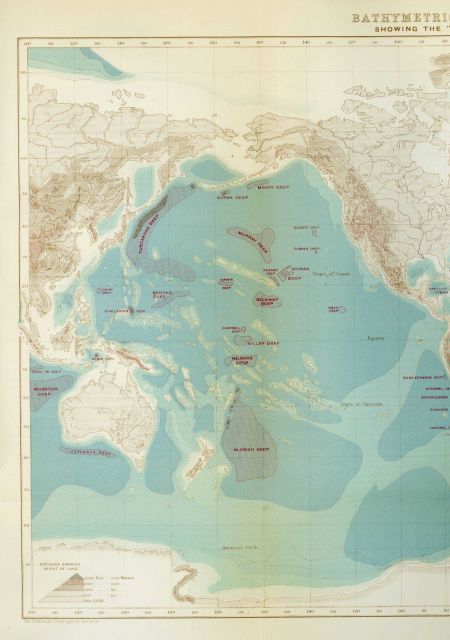 Sir John Murray's world map of 1899, Pacific Ocean Picture