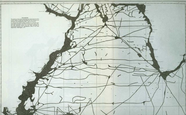 Distribution of surveyed areas and survey lines in the South Atlantic Ocean. Picture