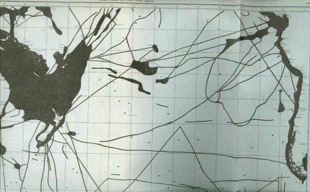 Distribution of surveyed areas and survey lines in the South Pacific Ocean. Picture