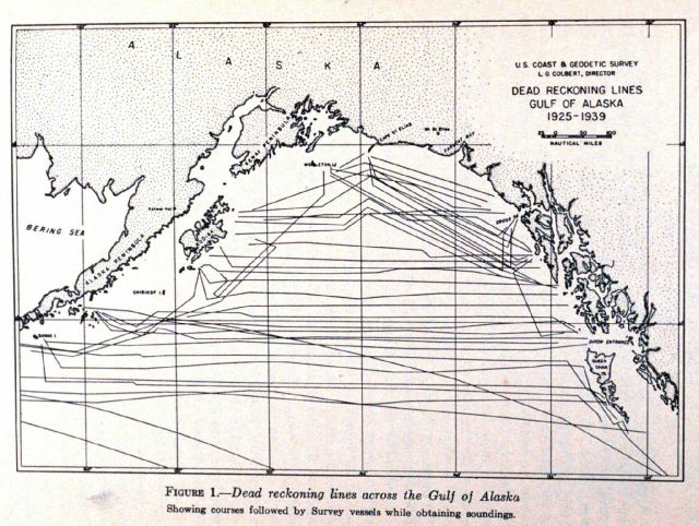 Systematic mapping of the Gulf of Alaska by C&GS ships going to and from their Alaska nautical charting surveys led to the discoveries shown in images Picture
