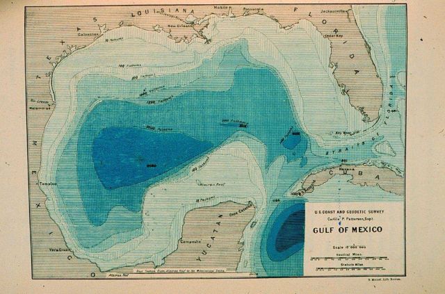 Gulf of Mexico bathymetric map ca Picture