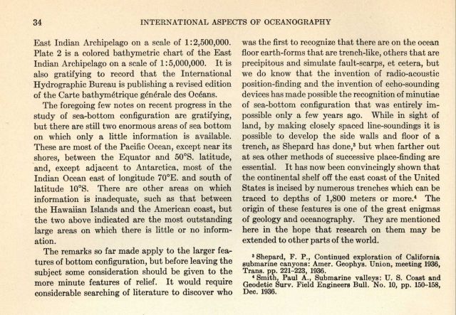 This excerpt from International Aspects of Oceanography, an NSF publication, was written by Wayland Vaughn of the Scripps Institution of Oceanography  Picture