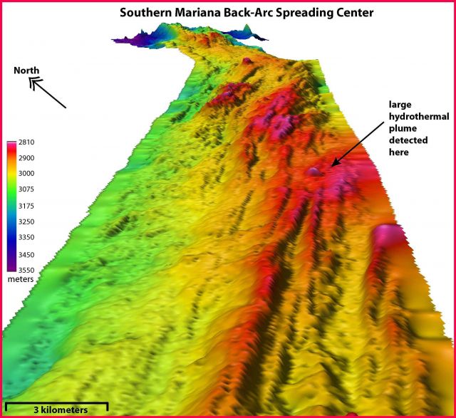 The Southern Mariana Back-arc Spreading Center showing location of a large hydrothermal plume Picture