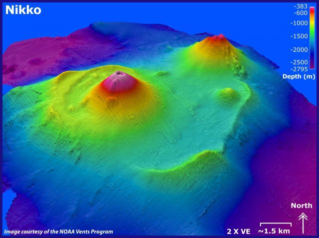 3-D view of Nikko Volcano. Picture