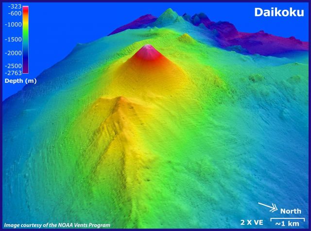 3-D view of Daikoku Volcano. Picture