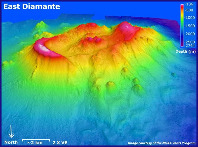 3-D view of East Diamante Volcano. Picture