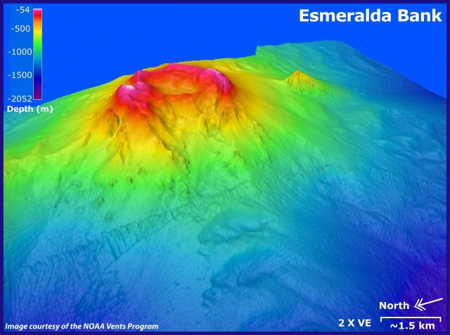 3-D view of Esmeralda Bank. Picture