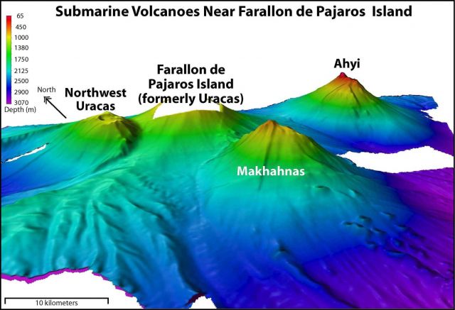 Submarine volcanoes near Farallon de Pajaros Island Picture