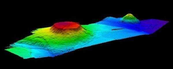 3-D view of Bear Seamount in the New England Seamount Chain Picture