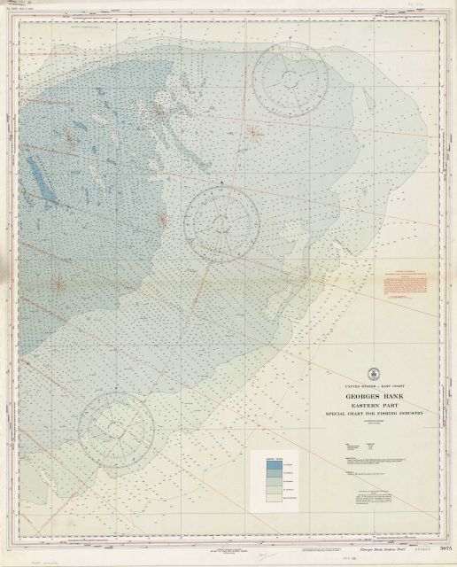 Georges Bank Eastern Part Special Chart fo rthe Fishing Industry showing detailed configuration of the bottom Picture