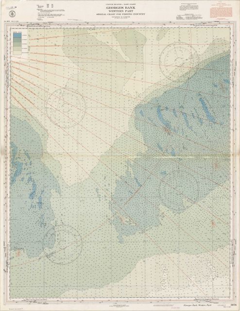 Georges Bank Western Part Special Chart fo rthe Fishing Industry showing detailed configuration of the bottom Picture