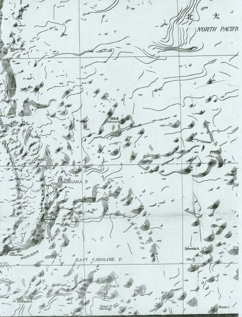 Section of Bathymetric Chart of the Northwest Pacific showing area aound Magellan Seamounts Picture