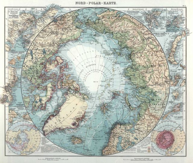 A German map of the Arctic Ocean showing the state of geographic knowledge of the Arctic region as a result of expeditions up to the FRAM Picture