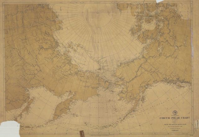 Sheet 1 of Circum-Polar Chart Arctic Sea north of the Pacific Ocean Picture