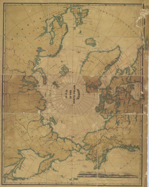 A tinted Map of the North Polar Region with one view of Wrangel Island Picture
