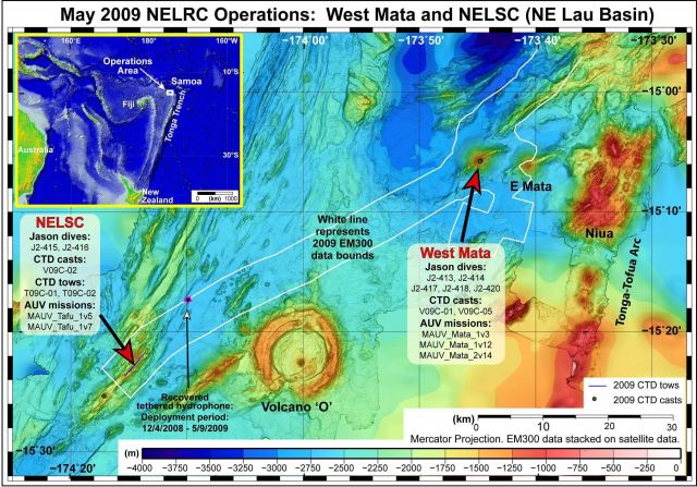 This map identifies the cruise operations accomplished during the Northeast Lau Response Cruise in 2009 Picture