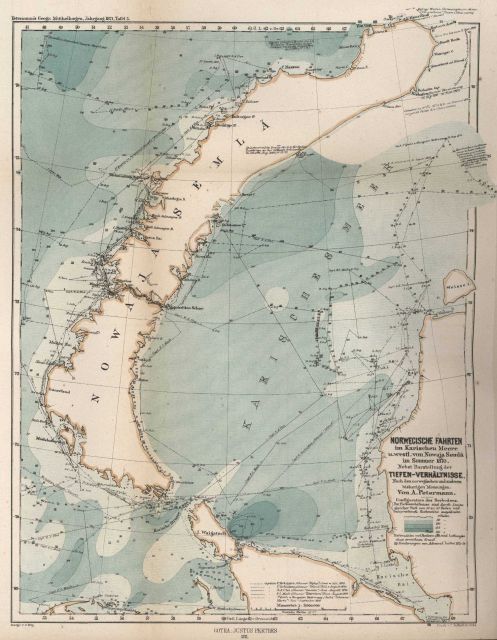 Bathymetry of the Kara Sea west of Novaya Zemlya measured in the summer of 1870 by the Norwegian expedition Picture