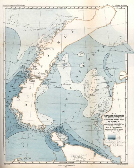 Temperature in the Kara Sea in summer observed in 1869 and 1870 Picture