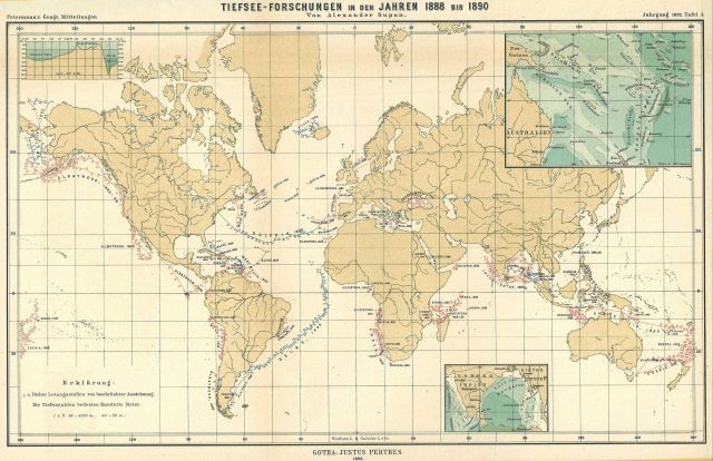 Deep Sea Soundings and Expeditions between 1888 and 1890 by Alexander Supan Picture